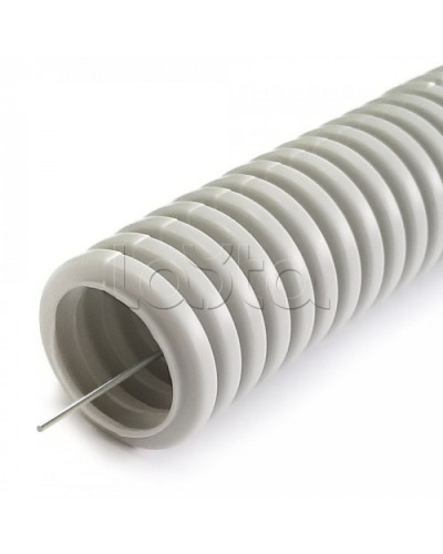 Труба гофрированная ПНД лёгкая 350 Н безгалогенная (HF)серая с/з d16 мм (10м) Промрукав (PR02.0450) в Рубцовске Труба гофрированная Pintop.ru