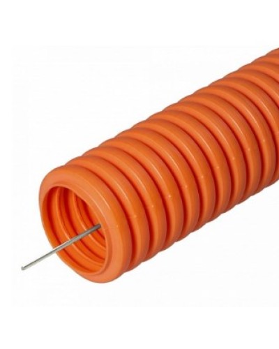 Труба гофрированная ПНД лёгкая 350 Н безгалогенная (HF) оранжевая с/з д16 (100м/5500м уп/пал) Промрукав (PR.021661) в Рубцовске Труба гофрированная Pintop.ru
