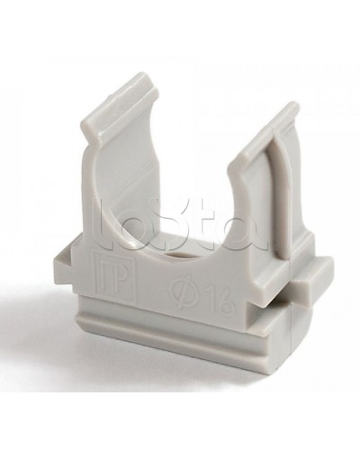 Крепеж-клипса для труб АБС-пластик в п/э д16 (100шт/2000шт уп/кор) Промрукав (PR.02616) в Рубцовске Держатели, клипсы, скобы Pintop.ru