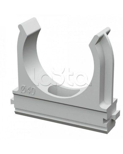 Крепеж-клипса для труб АБС-пластик в п/э д40 (15шт/300шт уп/кор) Промрукав (PR.02640) в Рубцовске Держатели, клипсы, скобы Pintop.ru