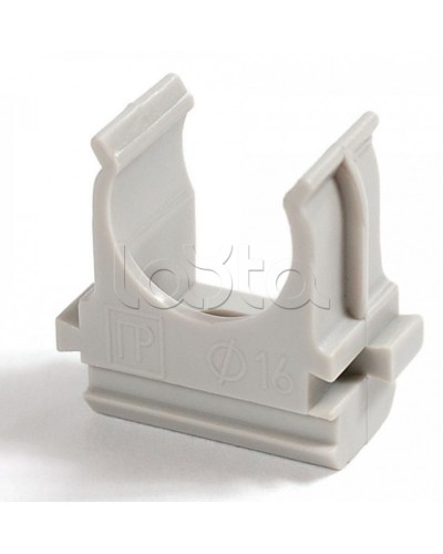 Крепеж-клипса для труб Полистирол д25 (10шт/500шт уп/кор) Промрукав (PR.02725м) в Рубцовске Держатели, клипсы, скобы Pintop.ru