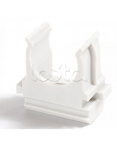 Крепёж-клипса для труб Полистирол белая д50 (10шт/200шт уп/кор) Промрукав (PR.02750б) в Рубцовске Держатели, клипсы, скобы Pintop.ru