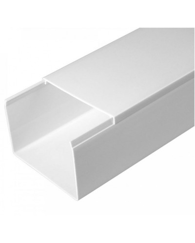 Кабель-канал белый 2-й замок в п/э 80х60 (8 м/уп) Промрукав (PR03.0058) в Рубцовске Кабель-канал Pintop.ru