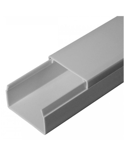 Кабель-канал серый RAL 7035 2-й замок в п/э 40х40 (60м/уп) Промрукав (PR03.0076) в Рубцовске Кабель-канал Pintop.ru