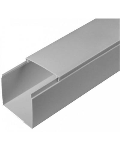 Кабель-канал серый RAL 7035 2-й замок в п/э 60х60 (24м/уп) Промрукав (PR03.0078) в Рубцовске Кабель-канал Pintop.ru