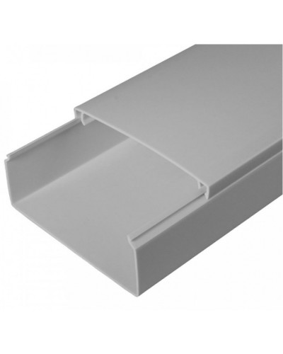 Кабель-канал серый RAL 7035 2-й замок в п/э 100х40 (24м/уп) Промрукав (PR03.0081) в Рубцовске Кабель-канал Pintop.ru