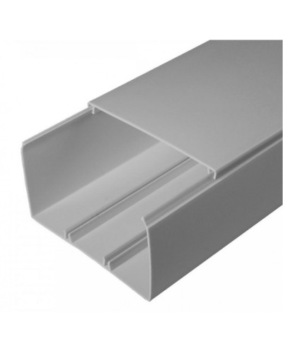 Кабель-канал серый RAL 7035 2-й замок в п/э 100х60 (16м/уп) Промрукав (PR03.0082) в Рубцовске Кабель-канал Pintop.ru