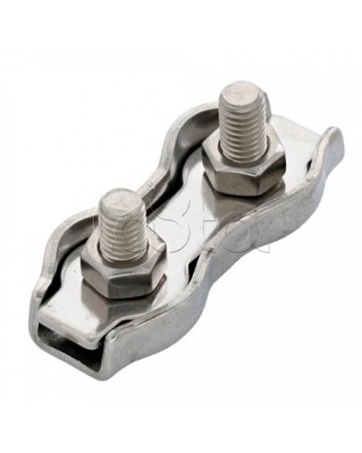 Зажим троса двойной D6мм Duplex (100шт/уп) Промрукав (PR08.3891) в Рубцовске Держатели, клипсы, скобы Pintop.ru