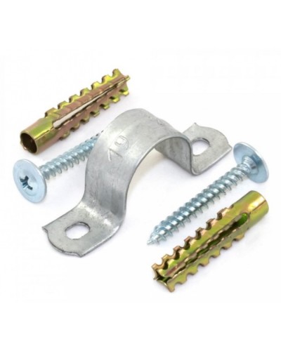 Комплекты для крепления ОКЛ с использованием самореза, дюбеля и скобы СМД 25-26 (100 шт) Промрукав (PR08.5005) в Рубцовске Держатели, клипсы, скобы Pintop.ru