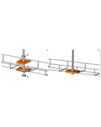 Фиксатор для подвеса проволочного лотка на шпильке Промрукав (PR08.5214) в Рубцовске Аксессуары для лотков Pintop.ru