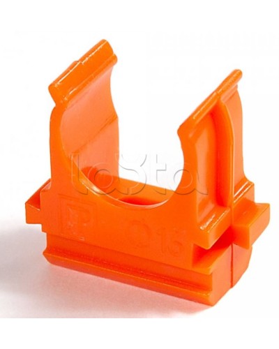 Крепёж-клипса для труб АБС-пластик оранжевая д25 в малой упаковке (10шт/500шт уп/кор) Промрукав (PR13.0068) в Рубцовске Держатели, клипсы, скобы Pintop.ru