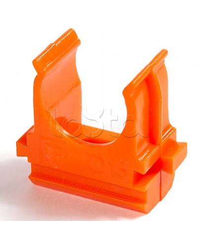 Крепёж-клипса для труб АБС-пластик оранжевая д32 в малой упаковке (10шт/500шт уп/кор) Промрукав (PR13.0115) в Рубцовске Держатели, клипсы, скобы Pintop.ru