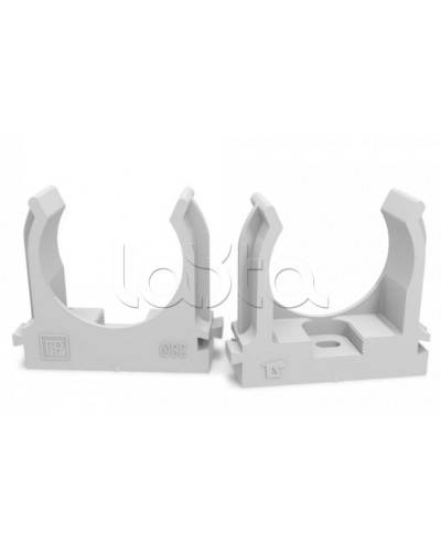 Крепеж-клипса для труб для монтажного пистолета серая в п/э д32 (25шт/500шт уп/кор) Промрукав (PR13.0122) в Рубцовске Держатели, клипсы, скобы Pintop.ru