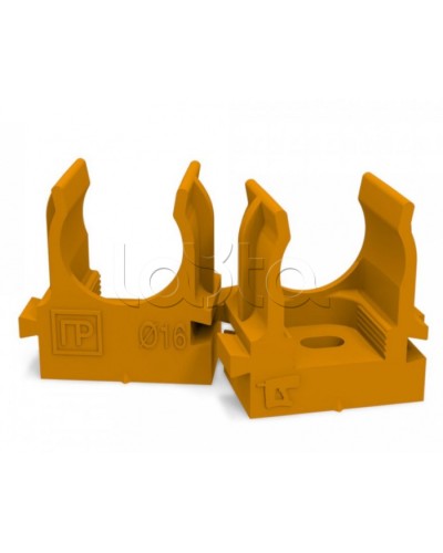 Крепеж-клипса для труб для монтажного пистолета оранжевая д16 (100шт/1100шт уп/кор) Промрукав (PR13.0151) в Рубцовске Держатели, клипсы, скобы Pintop.ru