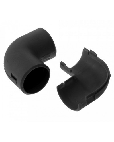 Соединитель угловой разборный черный д16 (5шт/700шт уп/кор) Промрукав (PR13.0173) в Рубцовске Повороты, муфты, тройники Pintop.ru