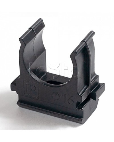 Крепёж-клипса для труб Полистирол черная д25 в малой упаковке (10шт/500шт уп/кор) Промрукав (PR13.0211) в Рубцовске Держатели, клипсы, скобы Pintop.ru