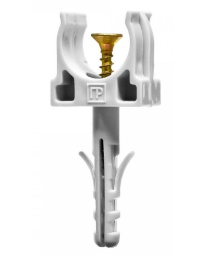 Крепеж-клипса с дюбелем и саморезом серая д16 (100шт/1500шт уп/кор) Промрукав (PR13.0215) в Рубцовске Крепеж: Дюбели, шурупы, саморезы Pintop.ru