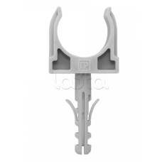 Крепеж-клипса с дюбелем серая д25 в малой упаковке (10шт/450шт уп/кор) Промрукав (PR13.0317)