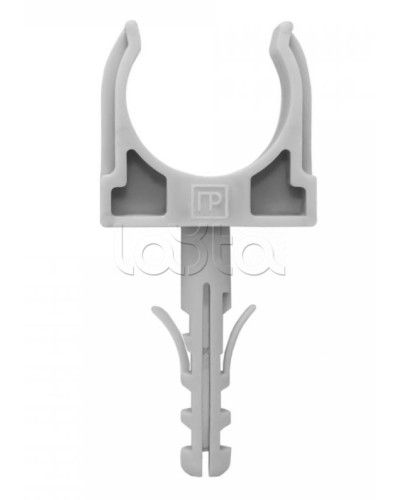 Крепеж-клипса с дюбелем серая д32 в малой упаковке (10шт/450шт уп/кор) Промрукав (PR13.0318) в Рубцовске Крепеж: Дюбели, шурупы, саморезы Pintop.ru