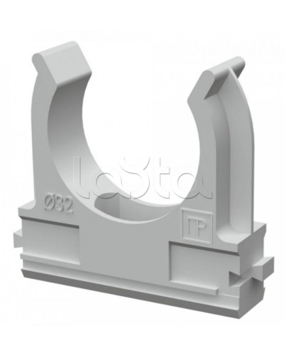 Крепёж-клипса для труб д32 безгалогенная (HF) атмосферостойкая серая (25шт/500шт уп/кор) Промрукав (PR13.0347) в Рубцовске Держатели, клипсы, скобы Pintop.ru