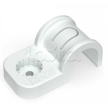 Крепеж-скоба пластиковая односторонняя для прямого монтажа серая в п/э д16 Промрукав (PR13.0368)