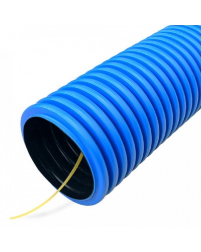 Труба гофрированная двустенная ПНД гибкая тип 750 (SN38) с/з синяя д50 (100м/уп) Промрукав (PR15.0042) в Рубцовске Труба гофрированная Pintop.ru