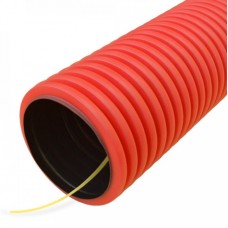 Труба гофрированная двустенная ПНД гибкая тип 750 (SN29) с/з красная д63 (100м/уп) Промрукав (PR15.0045)