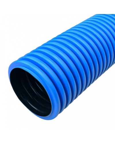 Труба гофрированная двустенная ПНД жесткая тип 750 (SN14) синяя д125 5,7м (34,2м/уп) Промрукав (PR15.0127) в Рубцовске Труба гофрированная Pintop.ru
