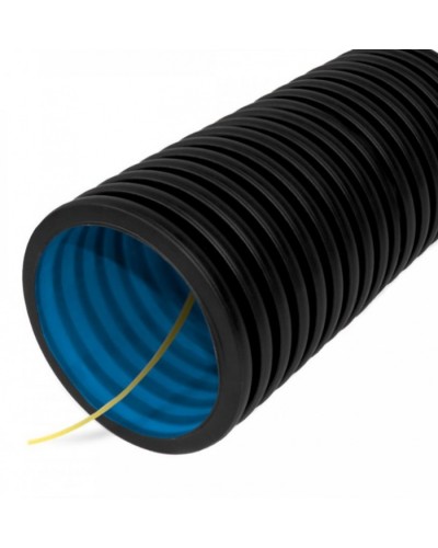 Труба гофрированная двустенная ПНД гибкая тип 450 (SN26) с/з черная д50 (100м/уп) Промрукав (PR15.0138) в Рубцовске Труба гофрированная Pintop.ru
