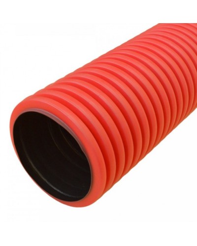 Труба гофрированная двустенная ПНД жесткая тип 750 (SN10) красная д160 5,7м (22,8м/уп) Промрукав (PR15.0243) в Рубцовске Труба гофрированная Pintop.ru