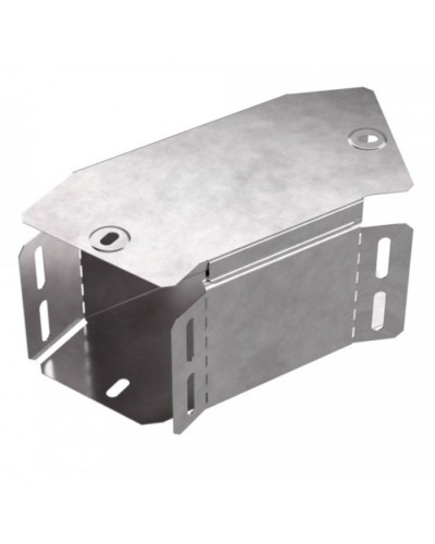 Угол горизонтальный 45 градусов с крышкой Стандарт 100х100 Промрукав (PR16.0425) в Рубцовске Аксессуары для лотков Pintop.ru