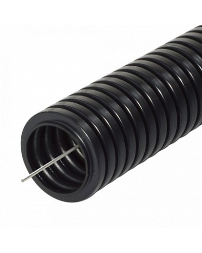 Труба гофрированная ПА стойкая к ультрафиолету (УФ) не распространяющая горение черная с/з д50 (15м/660м уп/пал) Промрукав (PR02.0209) в Рубцовске Труба гофрированная Pintop.ru