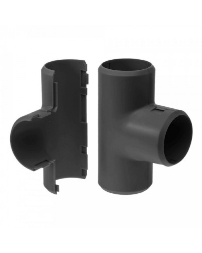 Тройник разборный черный д20 (50шт/800шт уп/кор) Промрукав (PR13.0196) в Рубцовске Повороты, муфты, тройники Pintop.ru