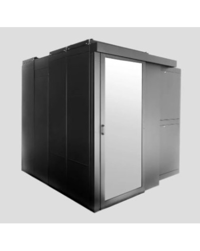 Дверь однорядного коридора поликарбонат сдвижная 42U для шкафов серии ШТК-СП-42.×.× ЦМО ЦОД-СП-Д1-42-9005 в Рубцовске Аксессуары для стоек и шкафов Pintop.ru