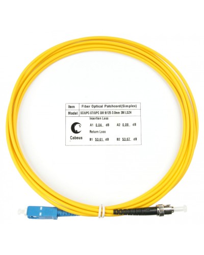 Шнур оптический simplex SC-ST 9/125 sm 3м LSZH Cabeus FOP(s)-9-SC-ST-3m в Рубцовске Патч-корды оптические Pintop.ru