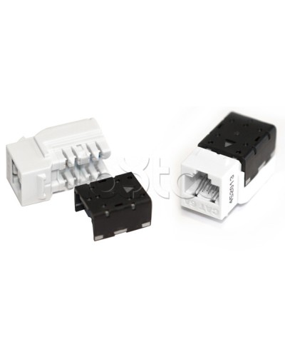 Вставка Keystone Jack RJ-45(8P8C), категория 6A, 110 IDC оранжевая Hyperline (KJNE-8P8C-C6A-90-OR) в Рубцовске Модули Keystone Pintop.ru