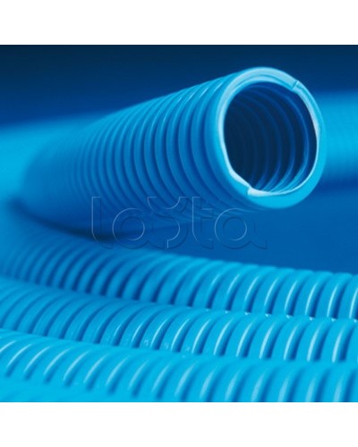 Труба ППЛ гибкая гофр. д.50мм, тяжёлая с протяжкой, 15м, цвет синий DKC 11550 в Рубцовске Труба гофрированная Pintop.ru