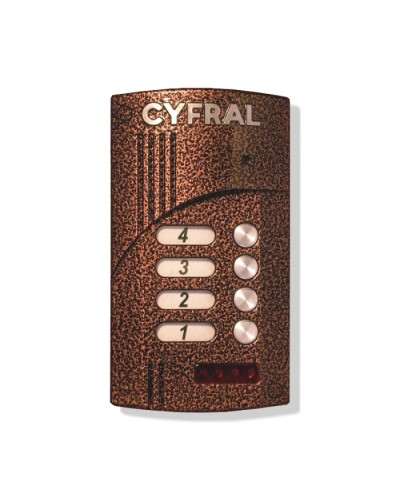 Блок вызова видеодомофона на 4 абонента Цифрал M-4.2/VС в Рубцовске Вызывные аудиопанели малоабонентные Pintop.ru