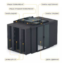 Панель торцевая 100 мм двухрядного прохода 1500 - 1800 мм для ЦОД-СП металл ЦМО ЦОД-СП-ПТ2-100.1800-9005