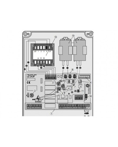 Блок управления для приводов распашных ворот Came 002ZA3P в Рубцовске Автоматизация ворот Pintop.ru
