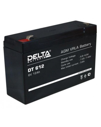 Аккумулятор свинцово-кислотный Delta DT 612 в Рубцовске Электротехническое оборудование Pintop.ru