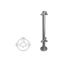 Стойка ограждения под стекло Т-образная h=800мм Oxgard Стойка ВЗР2462-00.02-08