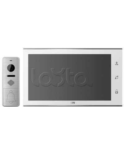 Комплектвидеодомофона CTV-DP4105AHD (белый) в Рубцовске Комплекты домофонов Pintop.ru