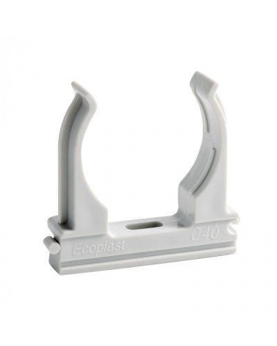 CF40G Держатель (клипса), без галогена, для труб D40мм (10шт) Экопласт (41740-10HF) в Рубцовске Держатели, клипсы, скобы Pintop.ru