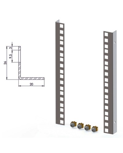 Направляющие для шкафов 15U TLK TLK-VNI-15U-2 в Рубцовске Полки для шкафов и стоек Pintop.ru