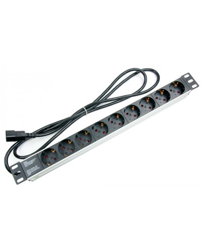 Блок на 9 розеток IEC 320 горизонтальный для 19 шкафов Cabeus PDU-9P-2IEC в Рубцовске Блоки розеток Pintop.ru