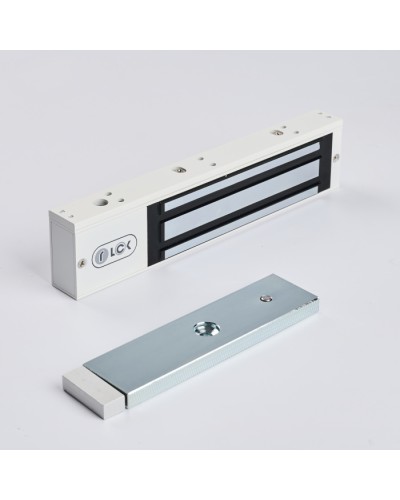 R-Lock RL-EM280-LSW - Электромагнитный замкок, 280кг, DC12/24B, цвет белый, RAL9016(белый), два датчика втроены в корпус замка: датчик Холла и магнито-контактный датчик в Рубцовске Электромагнитные замки Pintop.ru