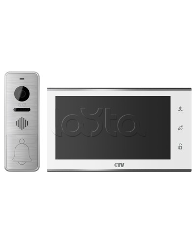 Комплект видеодомофона CTV-DP4705AHD (белый) в Рубцовске Комплекты домофонов Pintop.ru
