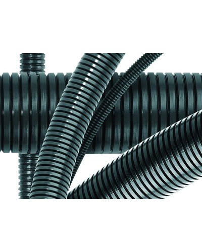 Труба гофрированная DN36мм, ПВ-0, D вн 36,3 мм, D нар 42,5 мм, полиамид 6, без протяжки DKC PA603643F0 в Рубцовске Труба гофрированная Pintop.ru