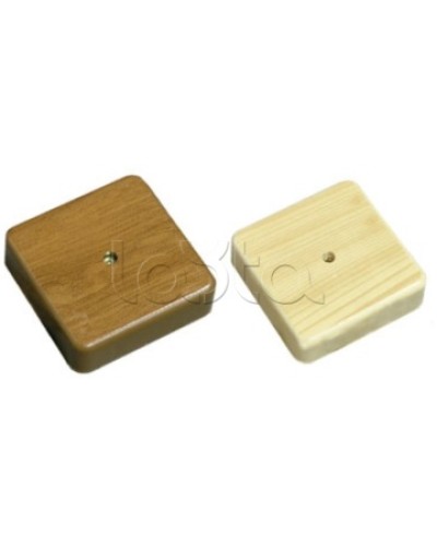 SD Коробка 1 постовая распред. 75х75х20мм c текстурой дерева (сосна) (1шт) Экопласт (72908P-1) в Рубцовске Распределительные коробки Pintop.ru